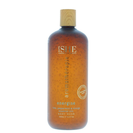 Om She Aromatherapy Energise Lime Peppermint and Orange Body Wash 500ml - Bath & Shower at MyPerfumeShop by Om She Aromatherapy