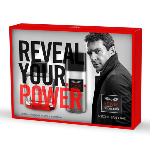 Antonio Banderas Power of Seduction Gift Set 100ml EDT + 150ml Deodorant Spray - Deodorants & Anti-Perspirants at MyPerfumeShop by Antonio Banderas