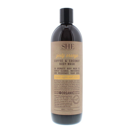 Om She Aromatherapy Zesty Orange Coffee & Coconut Body Wash 500ml - Bath & Shower at MyPerfumeShop by Om She Aromatherapy