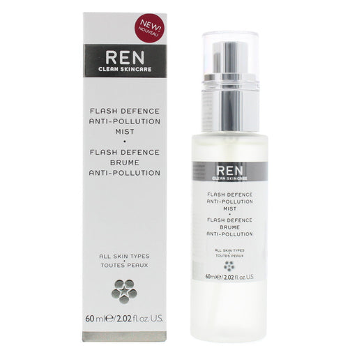 Ren Flash Defence Anti-Pollution All Skin Types Mist 60ml - Moisturisers at MyPerfumeShop by Ren