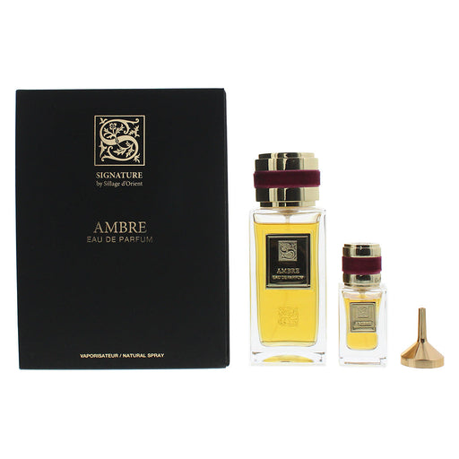 Signature Sillage D'Orient Ambre 2 Piece Eau De Parfum 100ML Eau De Parfum 15ML - Gift Set at MyPerfumeShop by Signature Sillage D'Orient