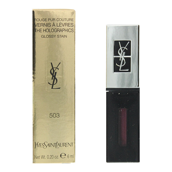 Yves Saint Laurent The Holographics #503 Neon Plum Liquid Lipstick Glossy Stain 6ml - Lip Glosses at MyPerfumeShop by Yves Saint Laurent