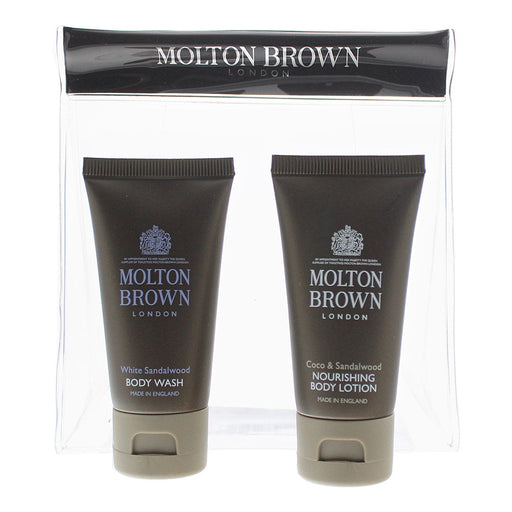 Molton Brown 2 Piece Gift Set: Coco Sandalwood Body Lotion 30ml - White Sandalwood Body Wash 30ml - Gift Set at MyPerfumeShop by Molton Brown