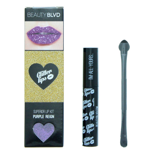 Beauty Blvd Glitter Lips Purple Reign 3 Piece Gift Set: Gloss Bond 3.5ml - Glitter 3g - Lip Brush - Lips at MyPerfumeShop by Beauty Blvd