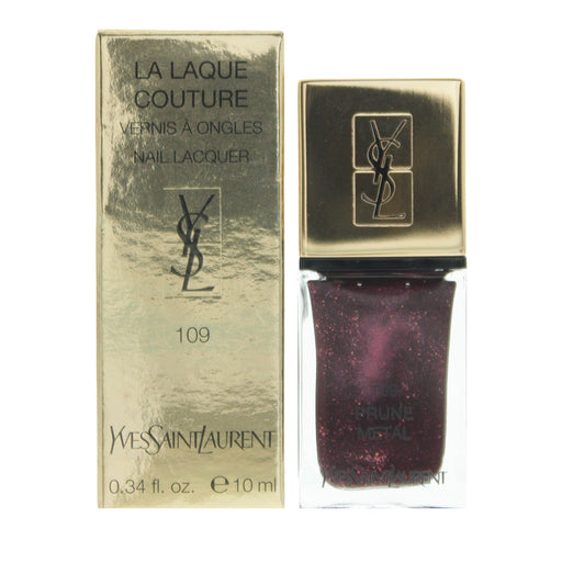 Yves Saint Laurent Couture La Laque 109 Prune Metal  Nail Polish 10ml - Nail Polish at MyPerfumeShop by Yves Saint Laurent