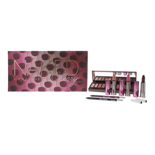 Urban Decay Cherry Vault 6 Piece Gift Set: Cherry Eye Shadow Palette 12 x 1.1g - Cherry Lipstick 3.4g - Devilish Lipstick 3.4g - Juicy Lipstick 3.4g - Beauty and Cosmetics at MyPerfumeShop by Urban Decay