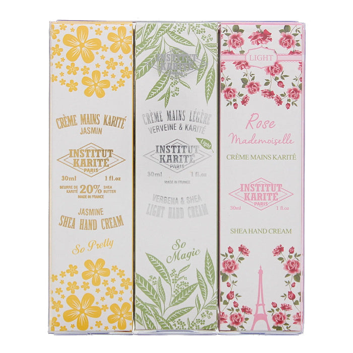 Institut Karite Paris Shea Gift Set 3 x Hand Cream 30ml - Jasmine - Verbena Shea - Rose Mademoiselle - Gift Set at MyPerfumeShop by Institut Karite Paris