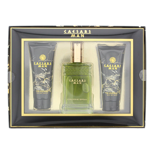 Caesars Man Gift Set 100ml Cologne Spray + 100ml Hair & Body Wash + 100ml Aftershave Balm - Eau de Cologne at MyPerfumeShop by Caesars