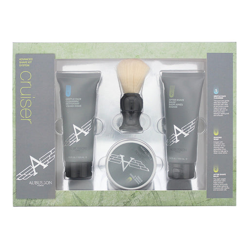 Aubusson Cruiser Grooming Gift Set 100ml Aftershave Balm + 100ml Cleanser + 60g Soap + Shaving Brush - Aftershave Balm at MyPerfumeShop by Aubusson