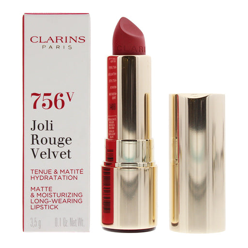 Clarins Joli Rouge Velvet Matte  Moisturizing Long Wearing Lipstick No.756V Guava 3.5g - Lipstick at MyPerfumeShop by Clarins