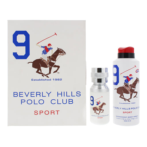 Beverly Hills Polo Club Sport 9 2 Piece Gift Set: Eau de Toilette 50ml - Deodorant Spray 175ml - GIFT SET at MyPerfumeShop by Beverly Hills Polo Club