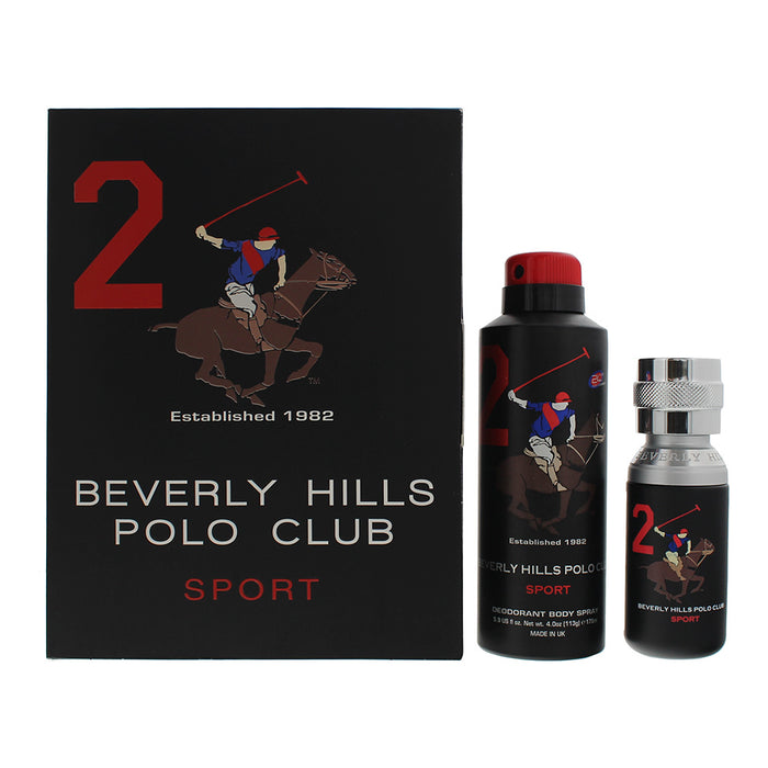 Beverly Hills Polo Club Sport 2 2 Piece Gift Set: Eau de Toilette 50ml - Deodorant Spray 175ml - GIFT SET at MyPerfumeShop by Beverly Hills Polo Club