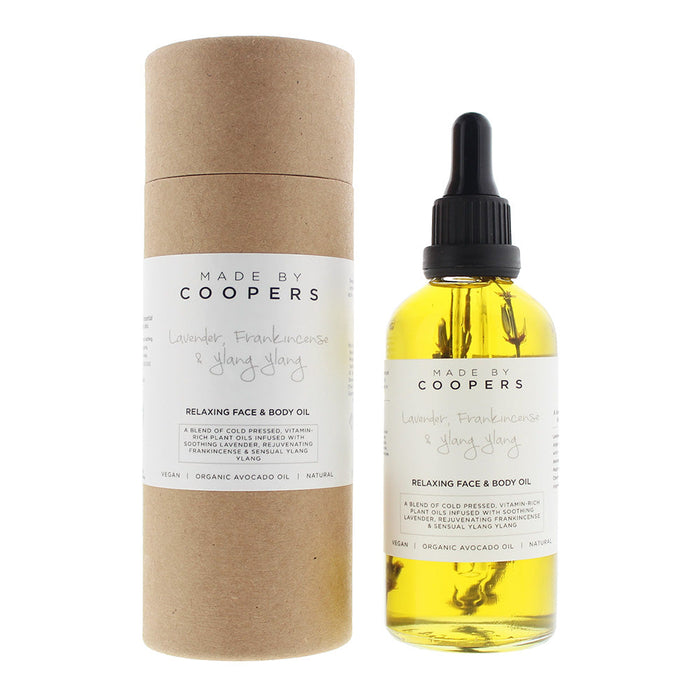 Made By Coopers Lavender, Frankincense  Ylang Ylang Relaxing Face and Body Oil 100ml - Body Oil at MyPerfumeShop by Made By Coopers