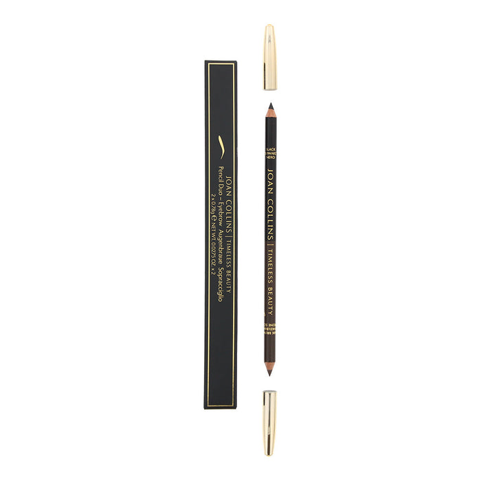 Joan Collins Eyebrow Pencil Duo Black/Dark Brown 1.56g - EYEBROW PENCIL at MyPerfumeShop by Joan Collins