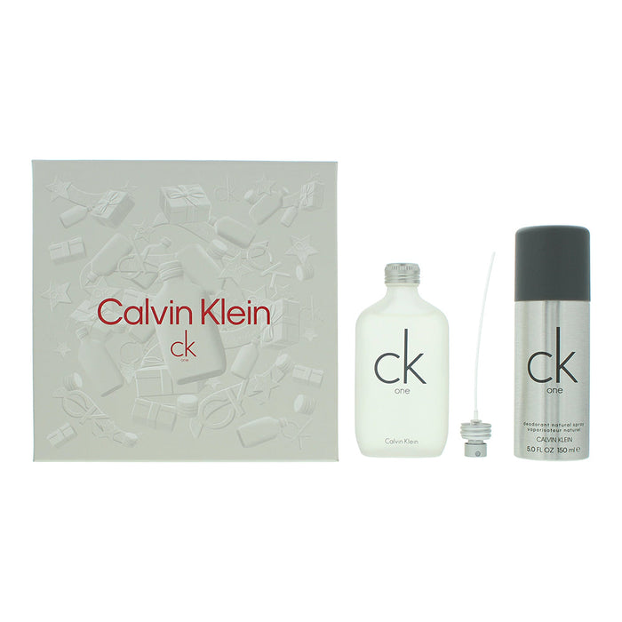 Calvin Klein Ck One 2 Piece Gift Set: Eau De Toilette 100ml - Deodorant Spray 150ml - Gift Set at MyPerfumeShop by Calvin Klein