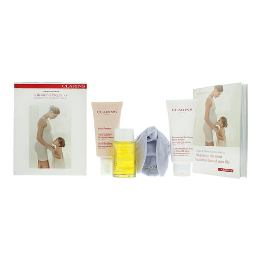 Clarins A Beautiful Pregnacy 3 Piece Gift Set: Exfoliating Body Scrub 200ml - Body Treatment Oil Tonic 100ml - Body Partner 175ml - Beauty at MyPerfumeShop by Clarins