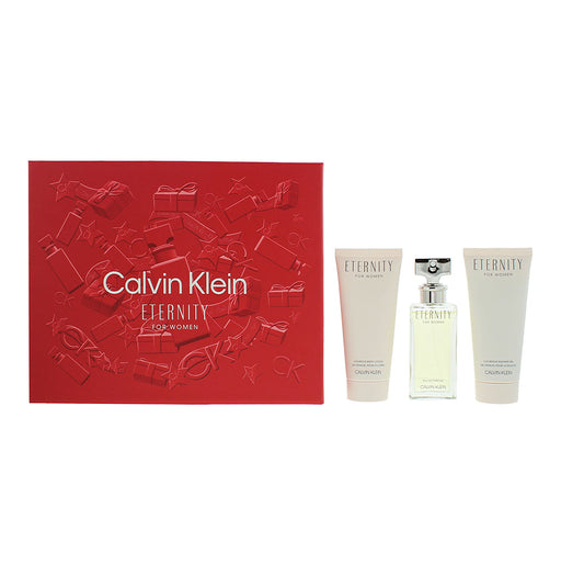 Eternity Calvin Klein For Women 3 Piece Gift Set: Eau De Parfum 50ml - Body Lotion 100ml - Shower Gel 100ml - Gift Set at MyPerfumeShop by Calvin Klein