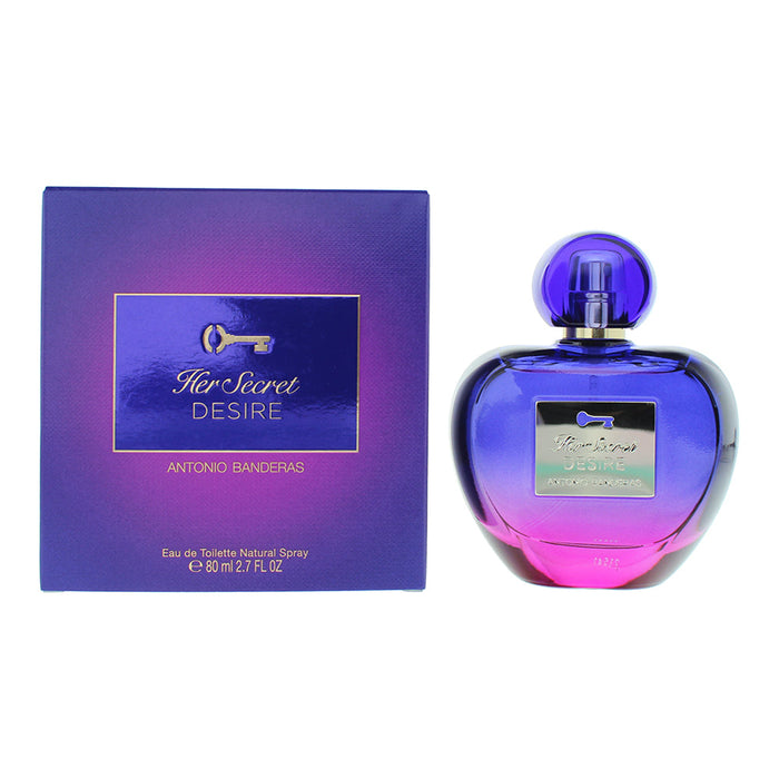 Her Secret Antonio Banderas Desire Eau De Toilette 80ml - Perfume & Cologne at MyPerfumeShop by Antonio Banderas