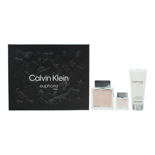 Calvin Klein Euphoria Men 3 Piece Gift Set: Eau De Toilette 100ml - Aftershave Balm 100ml - Eau De Toilette 15ml - Gift Set at MyPerfumeShop by Calvin Klein