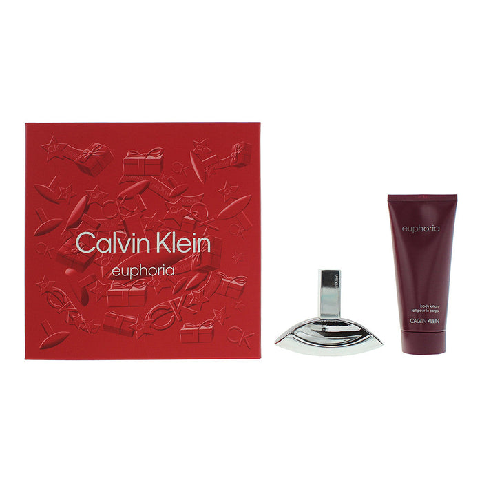 Calvin Klein Euphoria For Women 2 Piece Gift Set: Eau De Parfum 30ml - Body Lotion 100ml - Gift Set at MyPerfumeShop by Calvin Klein