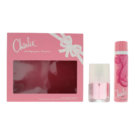 Revlon Charlie Pink 2 Piece Gift Set: Eau De Toilette 30ml - Body Spray 75ml - Eau de Toilette at MyPerfumeShop by Revlon