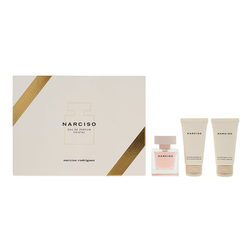 Narciso Rodriguez Cristal 3 Piece Gift Set: Eau De Parfum 50ml - Shower Gel 50ml - Body Lotion 50ml - Gift Set at MyPerfumeShop by Narciso Rodriguez