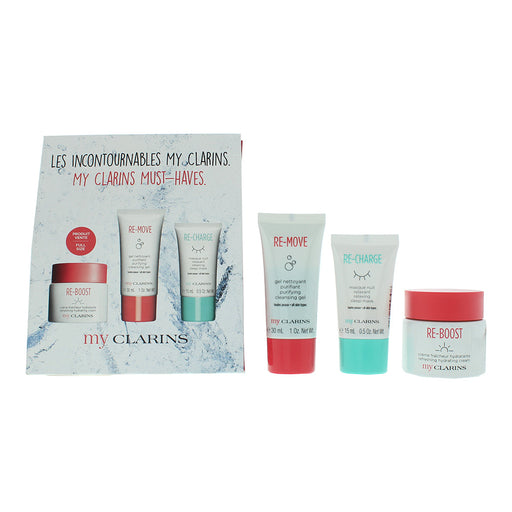 Clarins My Clarins 3 Piece Gift Set: Face Cream 50ml - Sleep Mask 15ml - Cleansing Gel 30ml - Creams at MyPerfumeShop by Clarins