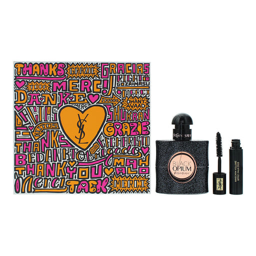 Yves Saint Laurent Black Opium 2 Piece Gift Set: Eau De Parfum 30ml - Mascara 2ml - Gift Set at MyPerfumeShop by Yves Saint Laurent