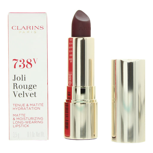 Clarins Joli Rouge Velvet 738V Royal Plum Lipstick 3.5g - Lipstick at MyPerfumeShop by Clarins