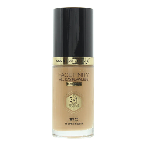 Max Factor Face Finity All Day Flawless 3 In 1 76 Warm Golden Foundation 30ml - Default Title - Foundations at MyPerfumeShop by Max Factor