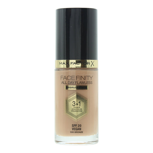 Max Factor Face Finity All Day Flawless 3 In 1 80 Bronze Foundation 30ml - Default Title - Foundation at MyPerfumeShop by Max Factor