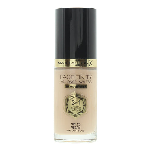 Max Factor Face Finity All Day Flawless 3 In 1 32 Light Beige Foundation 30ml - Default Title - Foundations at MyPerfumeShop by Max Factor