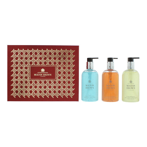 Molton Brown Floral And Marine  Piece Gift Set: Orange  Bergamo Hand Wash 300ml - Gingerlily Hand Wash 300ml - Coastal Cypress  Sea Hand Wash 300ml - Hand Wash at MyPerfumeShop by Molton Brown