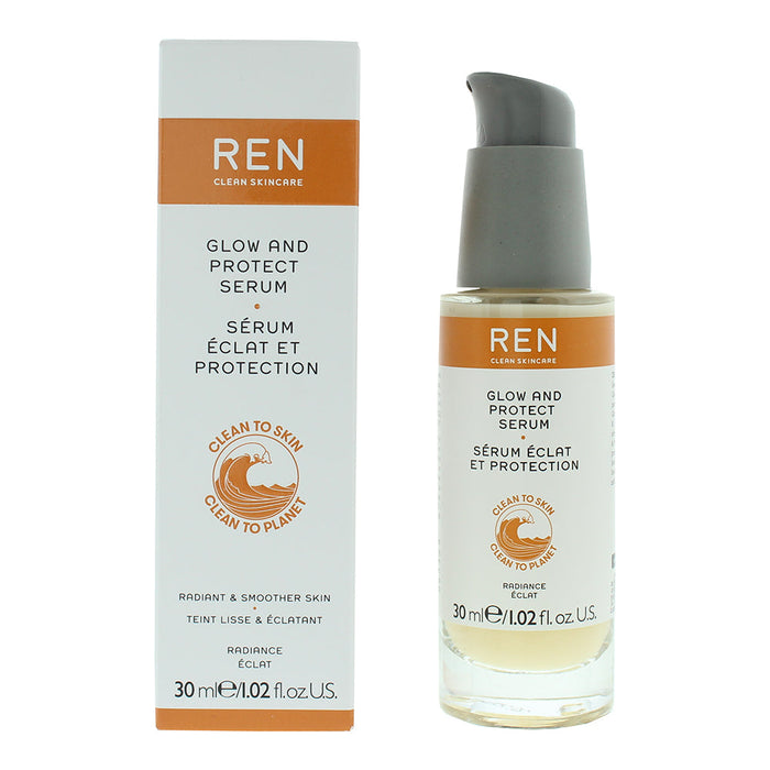 Ren Radiance Glow And Protect Serum 30ml - Serums & Fluids at MyPerfumeShop by Ren