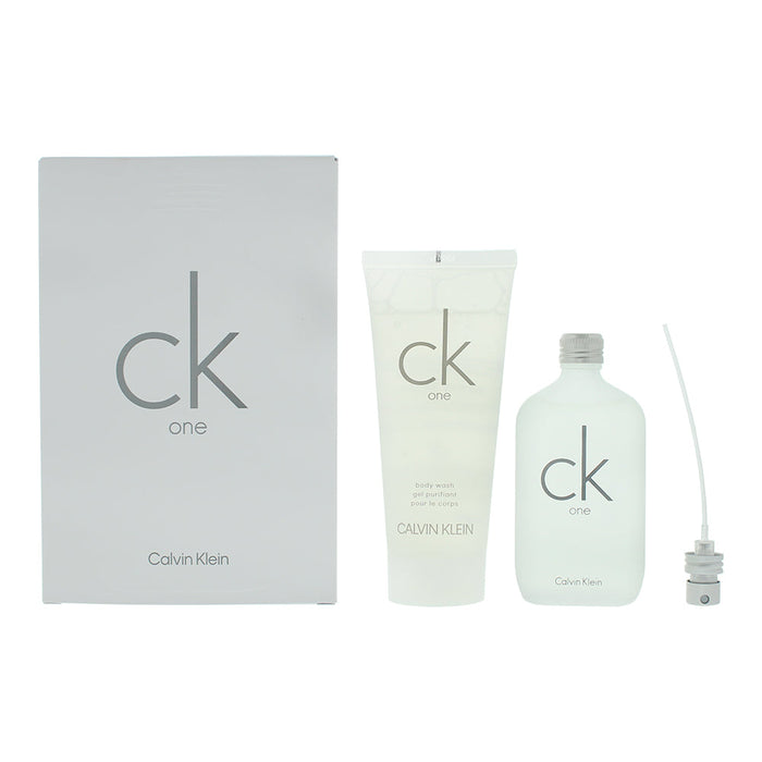 Calvin Klein Ck One 2 Piece Gift Set: Eau de Toilette 50ml - Shower Gel 100ml - Gift Set at MyPerfumeShop by Calvin Klein