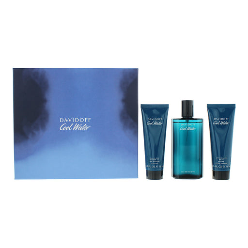 Davidoff Cool Water 3 Piece Gift Set: Eau de Toilette 125ml - Shower Gel 75ml - - Default Title - Gift Set at MyPerfumeShop by Davidoff