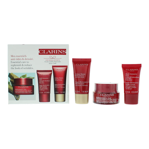 Clarins Super Restorative 3 Piece Gift Set: Day Cream 50ml - Night  Cream 15ml - - Default Title - Gift Set at MyPerfumeShop by Clarins