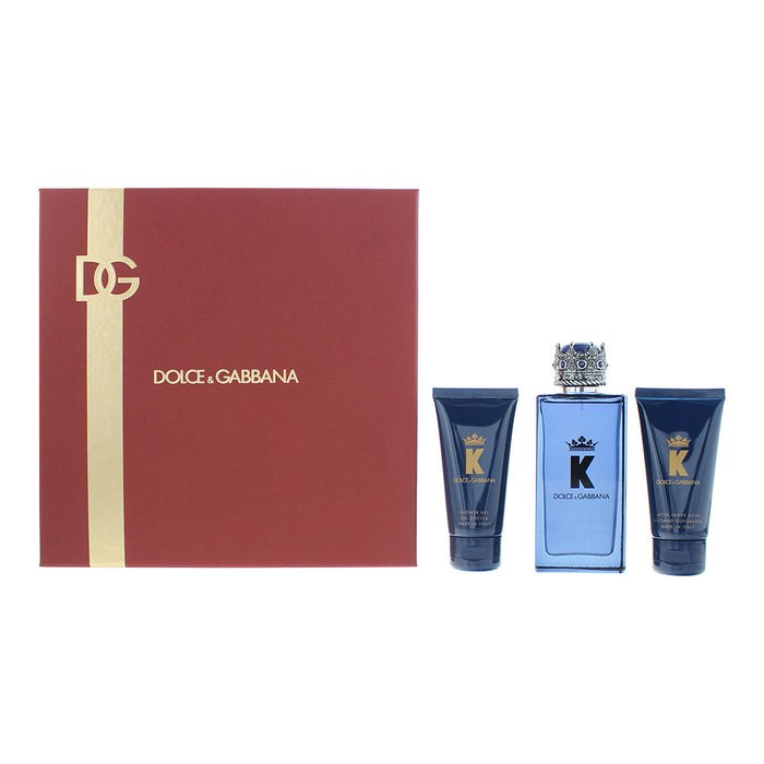 Dolce  Gabbana K 3 Piece Gift Set: Eau De Parfum 100ml - Aftershave Balm 50ml - Shower Gel 50ml