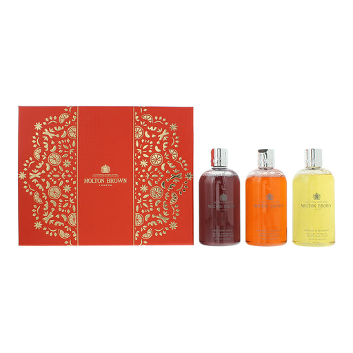 Molton Brown Floral  Spicy Body Care 3 Piece Gift Set: Bath  Shower Gel 3 x 300ml