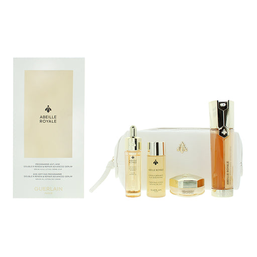 Guerlain Abeille Royale 4 Piece Gift Set: Day Cream 50ml - Night Treatment 15ml - Oil 5ml - Pouch