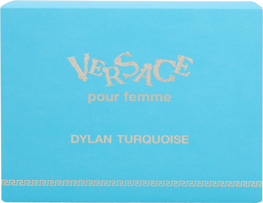 Versace Pour Femme Dylan Turquoise Gift Set 50ml EDT + 50ml Bath & Shower Gel + 50ml Body Lotion - Eau de Toilette at MyPerfumeShop by Versace