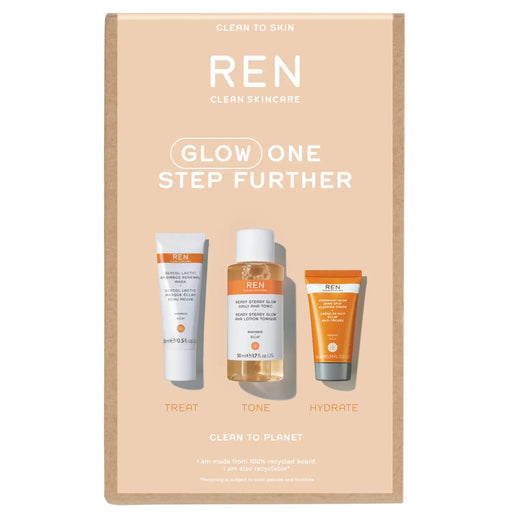 Ren Radiance 4 Piece Gift Set: Glycol Lactic Mask 50ml - Micro Polish Cleanser 30ml -Radiance Serum 15ml - Resurfacing AHA 2ml - Fragrances at MyPerfumeShop by Ren