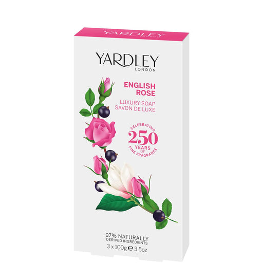 Yardley English Rose Soap 3 x 100g - Bath & Body at MyPerfumeShop by Yardley