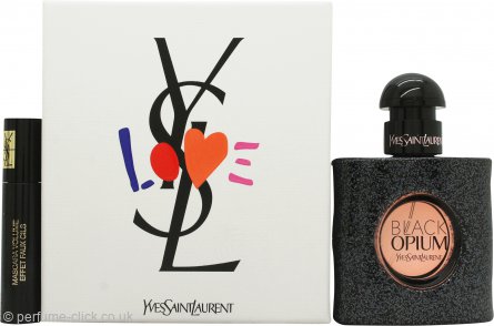 Yves Saint Laurent Black Opium Gift Set 50ml EDP + 2ml Lash Clash Mascara + Pouch - Eau de Parfum at MyPerfumeShop by Yves Saint Laurent