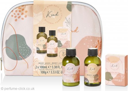 The Kind Edit Co. Kind Cosmetic Bag Gift Set 100ml Body Wash + 100ml Body Lotion + 50g Bath Salts + Cosmetic Bag - Bath & Body at MyPerfumeShop by The Kind Edit Co.