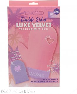 Sunkissed Double Sided Luxe Velvet Tanning Mitt Duo Body Tanning Glove + Face Tanning Mitt - Suncare & Tanning at MyPerfumeShop by Sunkissed