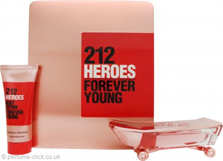 Carolina Herrera 212 Heroes Forever Young Gift Set 80ml EDP + 100ml Body Lotion + 10ml EDP - Bath & Body Gift Sets at MyPerfumeShop by Carolina Herrera