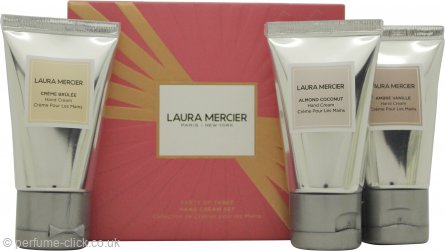 Laura Mercier Party Of Three Hand Cream Gift Set 30ml Almond Coconut Hand Cream + 30ml Ambre Vanille Hand Cream + 30ml CrÃ¨me Brulee Hand Cream - Bath & Body at MyPerfumeShop by Laura Mercier