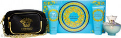 Versace Pour Femme Dylan Turquoise Gift Set 100ml EDT + 100ml Shower Gel + 100ml Body Lotion + Purse - Fragrance at MyPerfumeShop by Versace