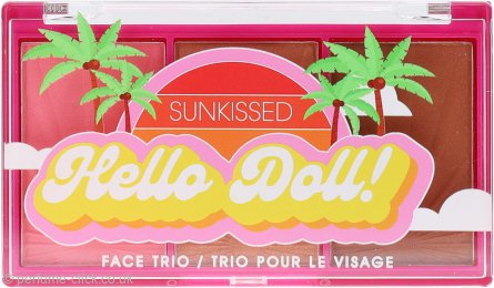 Sunkissed Hello Doll Face Trio 4.2g Blusher + 4.2g Highlighter + 4.2g Bronzer - Cosmetics at MyPerfumeShop by Sunkissed